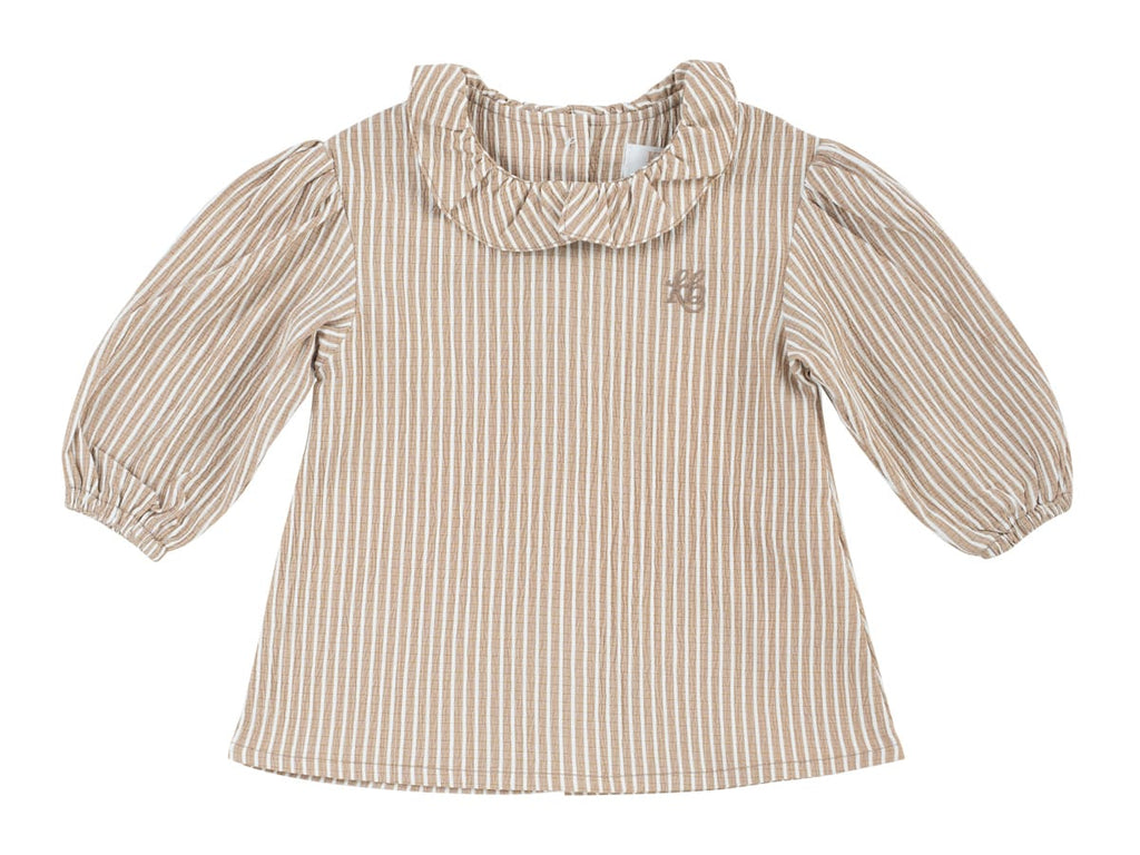 KB Stripe Blouse - Caramel
