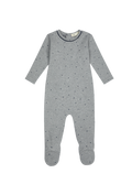 Polka Dot Lounge Footie - Blue