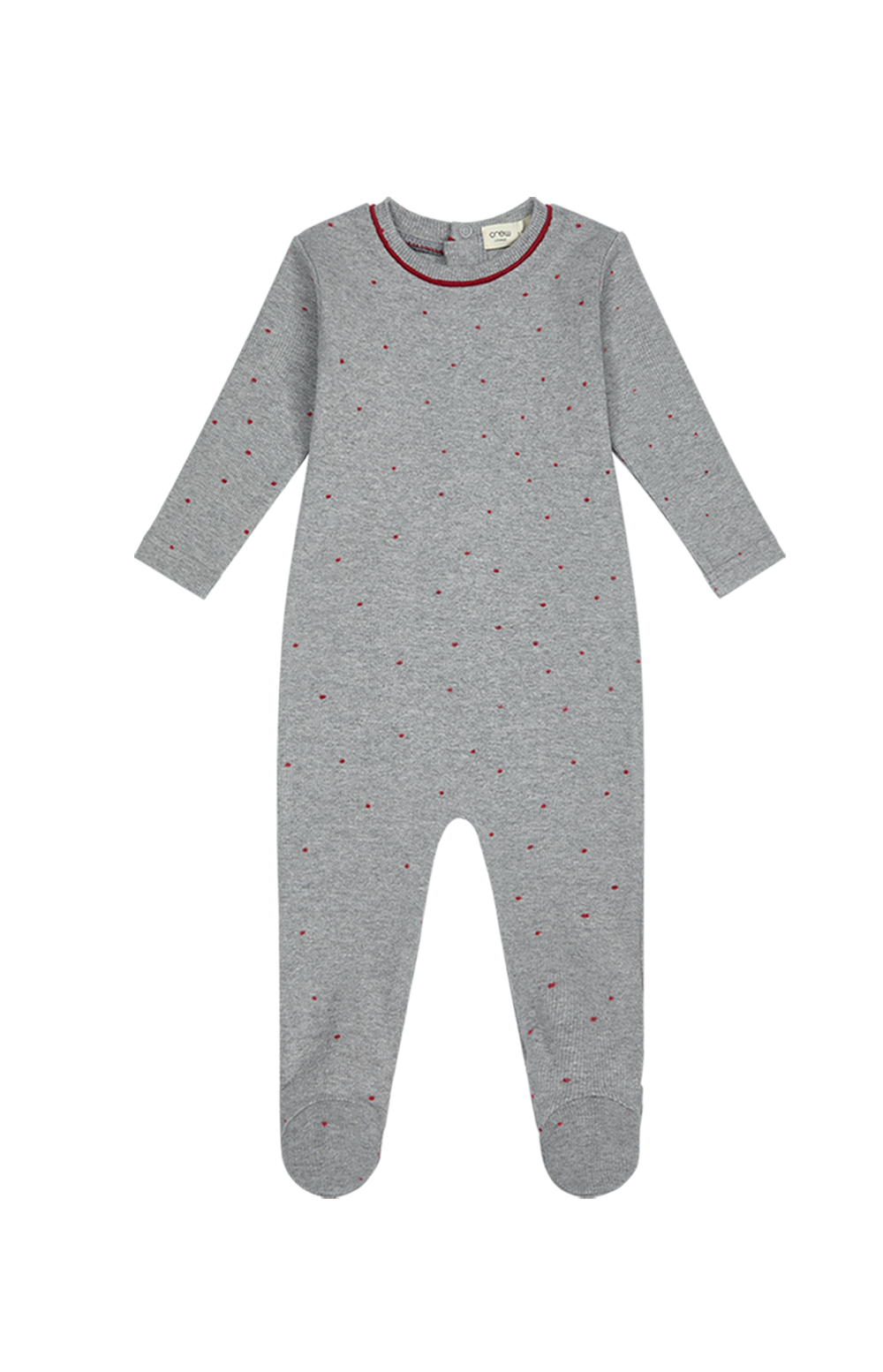 Polka Dot Lounge Footie - Pink