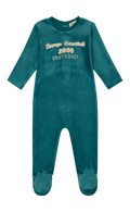 Terry Applique Footie - Green