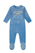 Terry Applique Footie - Blue