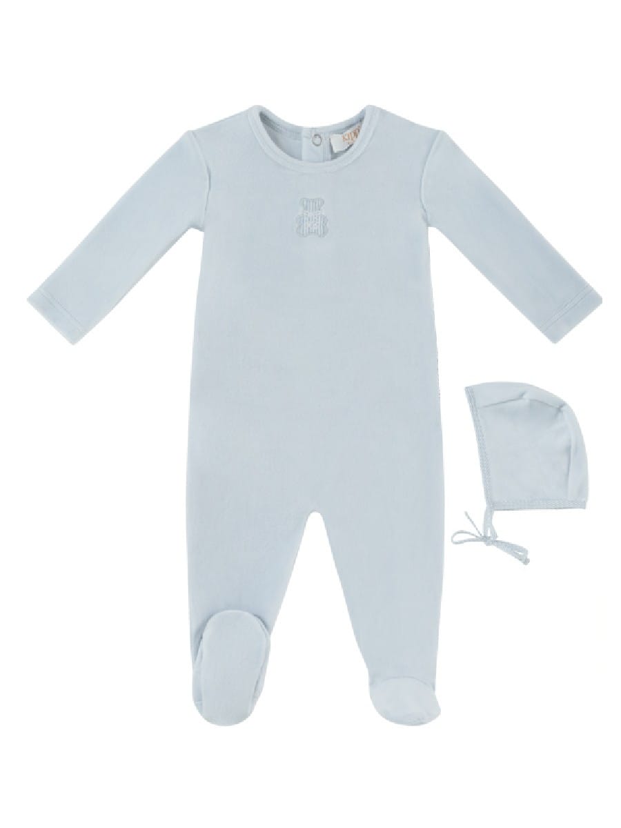 Petit Ours Footie & Hat Set - Blue