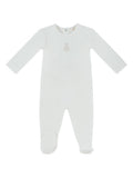 Petit Ours Footie - White Stone