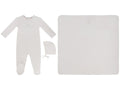 Petit Ours Footie, Hat and Blanket Set - Stone