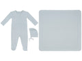 Whispering Blooms Footie, Hat & Blanket Set - Blue