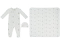 Ciel Enfant Wrap Footie, Hat & Blanket Set - Blue