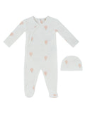 Ciel Enfant Wrap Footie & Hat Set - Pink