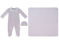 Classic Bib Footie, Hat & Blanket Set - Pink