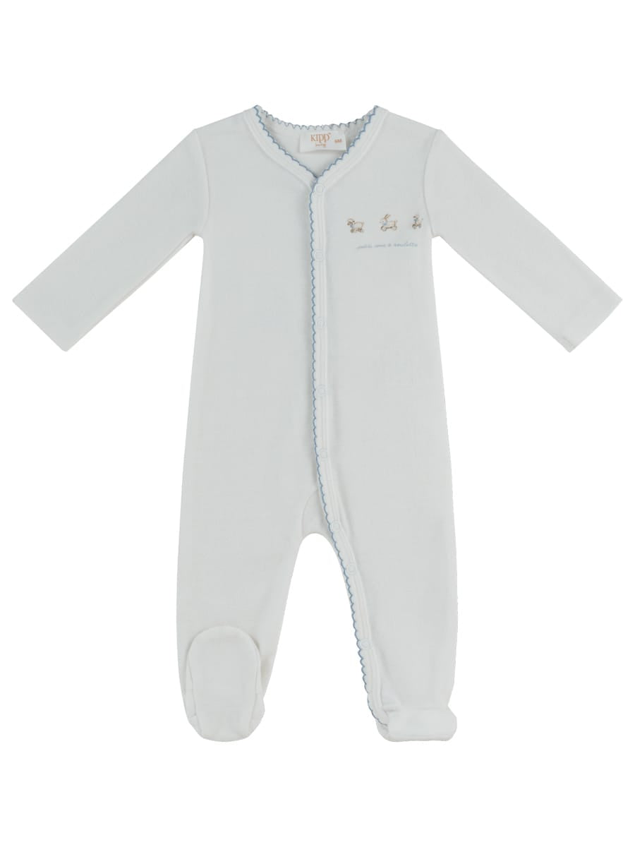 Petits Amis Terry Footie - Blue