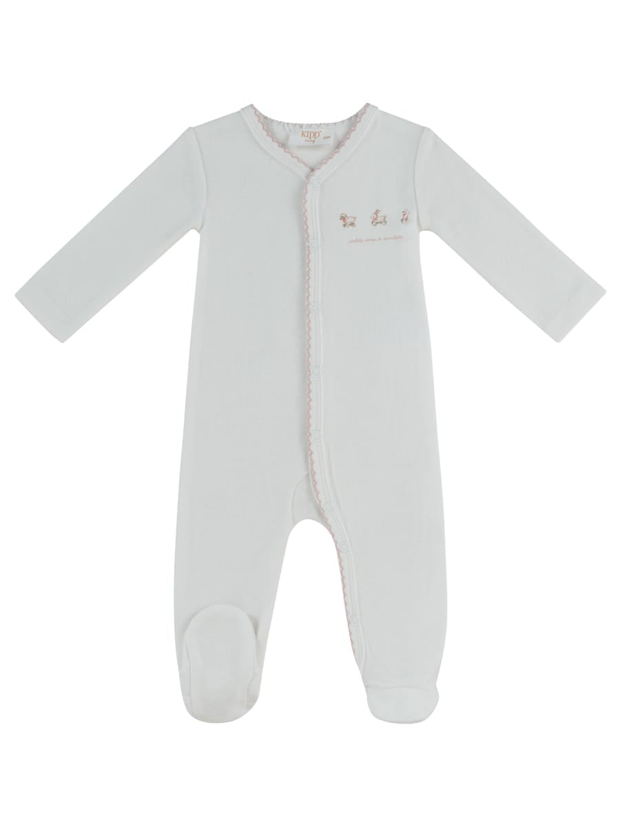 Petits Amis Terry Footie - Pink