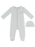 Petits Amis Terry Footie & Hat Set - Pink
