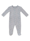 Woodland Toile Footie - Blue