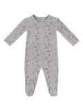 Woodland Toile Footie - Taupe