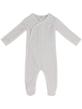 Stripe Stamp Footie - Pink