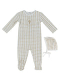 Ciel Enfant Gingham Footie & Hat Set