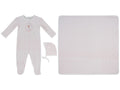 Ciel Enfant Gingham Footie, Hat & Blanket Set - Pink