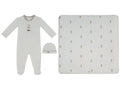 Atelier Bunny Footie, Hat & Blanket Set - Taupe