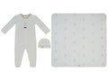 Atelier Bunny Footie, Hat & Blanket Set - White