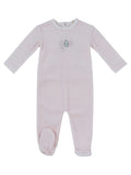 Bunny Stripe Footie - Pink