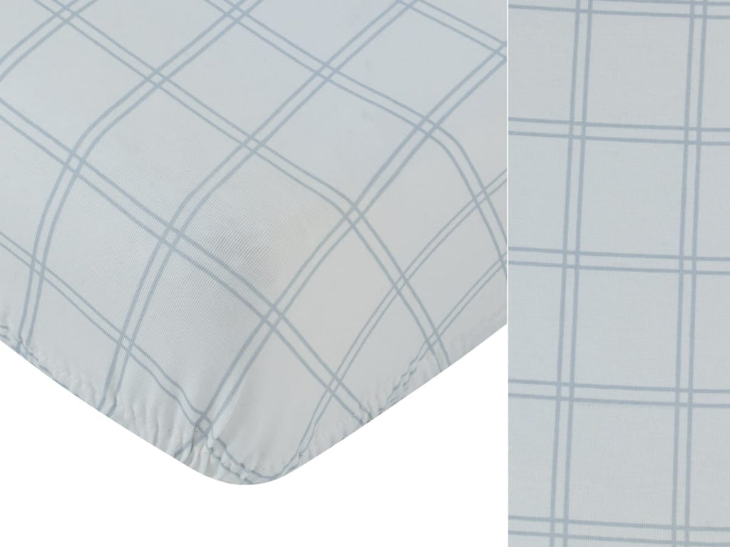 Whinny Plaid Fitted Bassinet Sheet - Blue