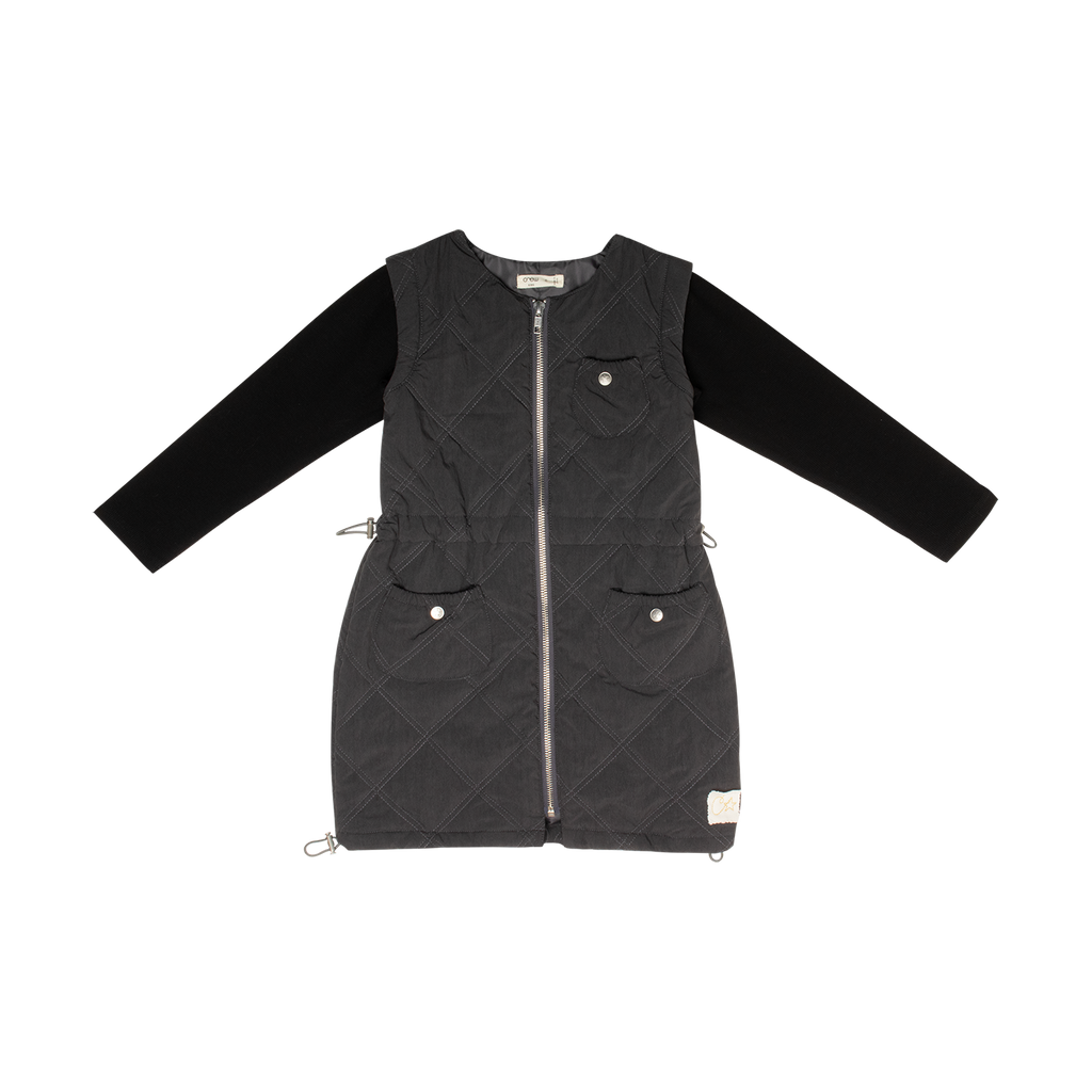 Lyla Quilted Dress - Black