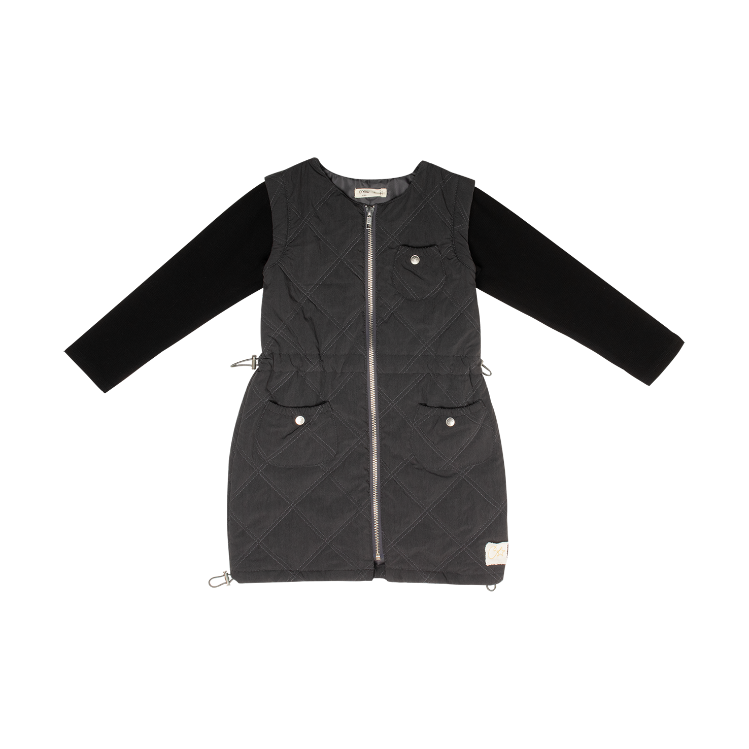 Lyla Quilted Dress - Black