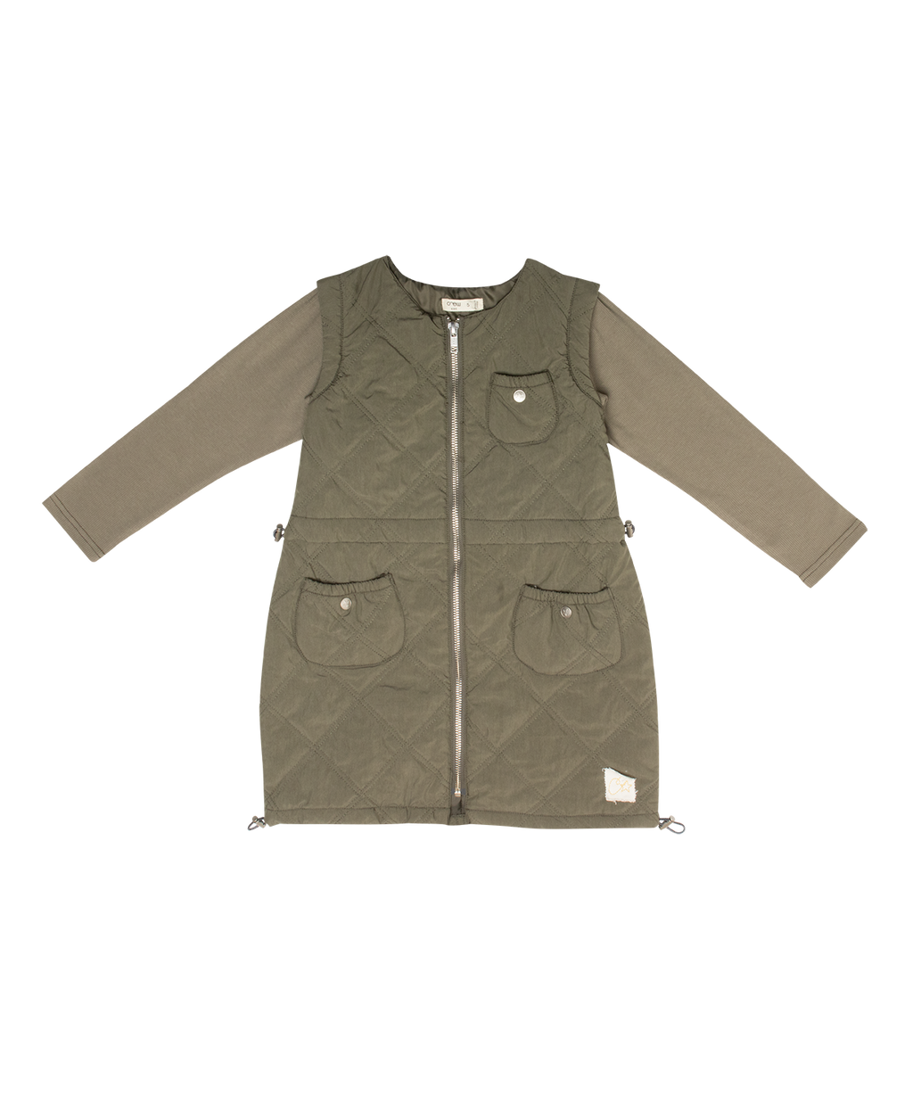 Lyla Quilted Dress - Green