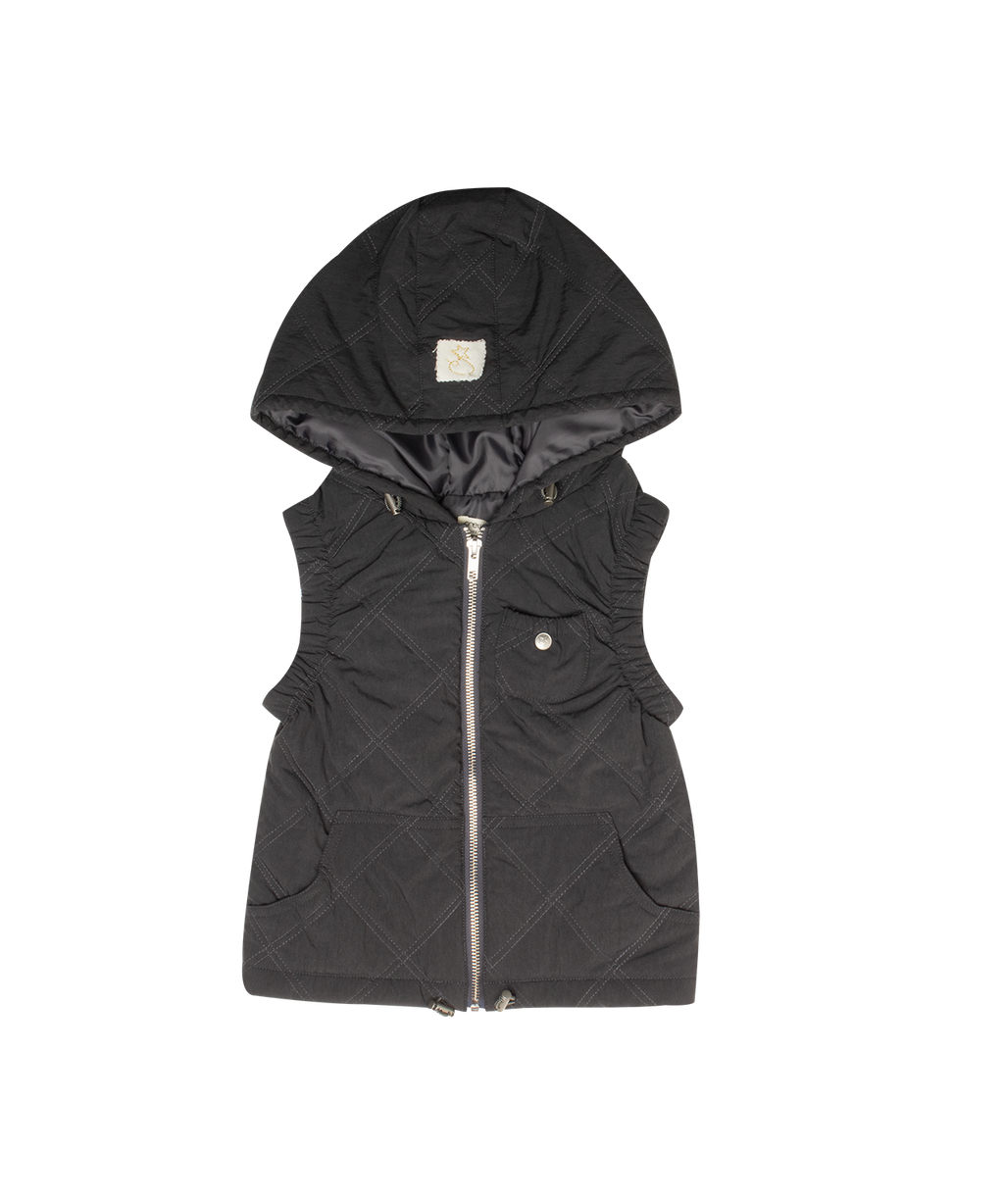Lyla Quilted Vest - Black