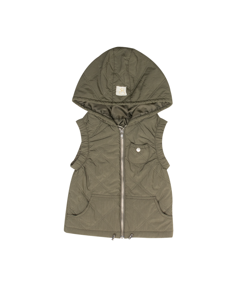 Lyla Quilted Vest - Green