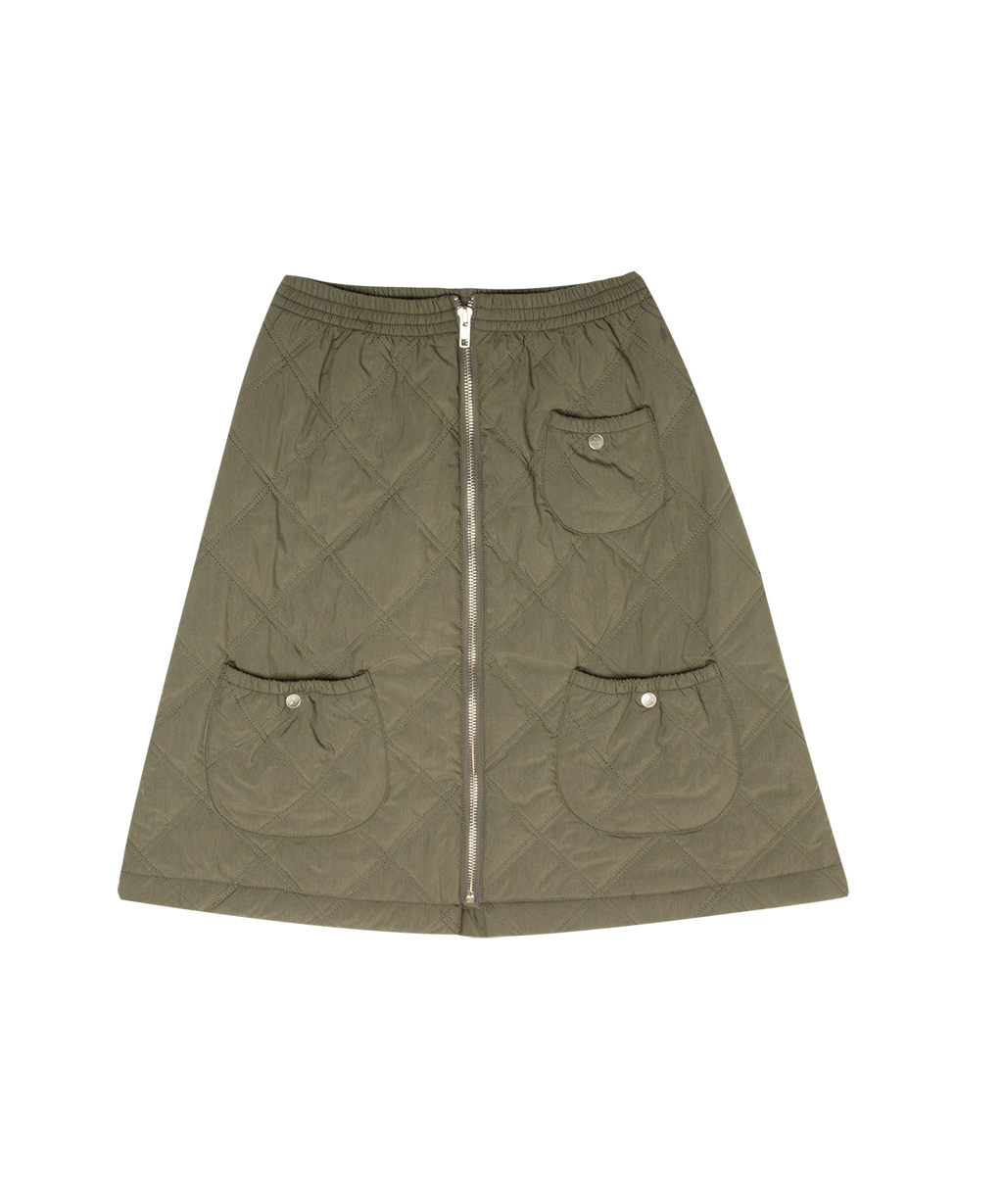Lyla Quilted Skirt - Green
