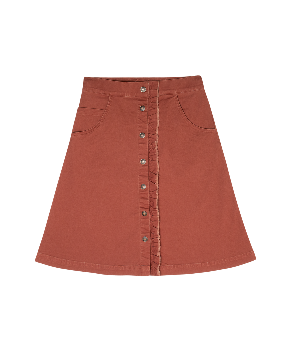 Nina Ruffled Skirt - Terracotta