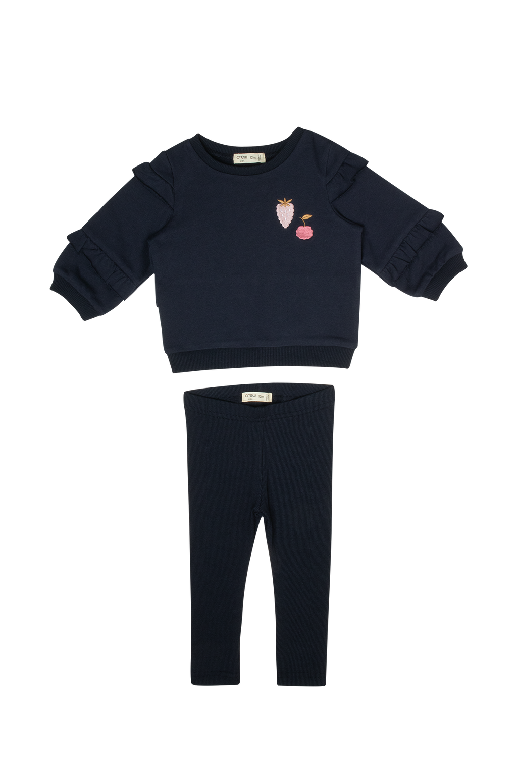 Nina Ruffled Set - Navy