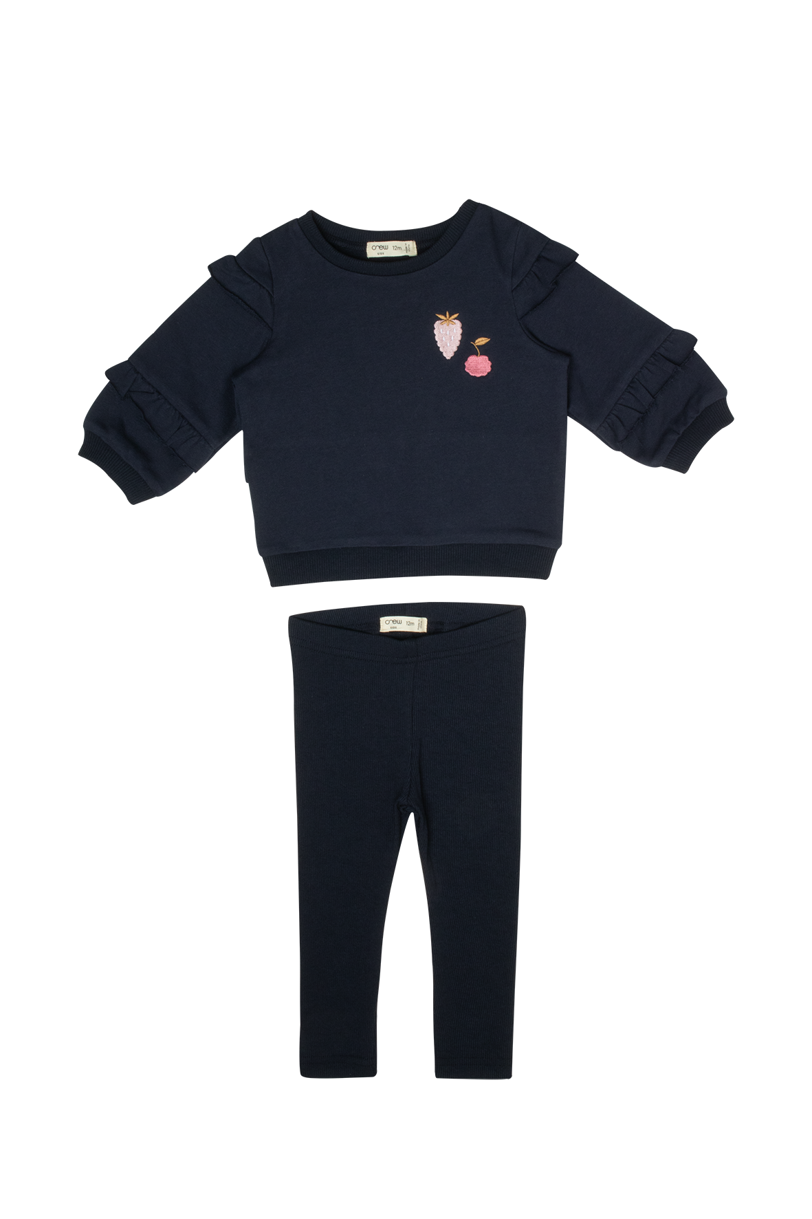 Nina Ruffled Set - Navy