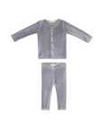 Gia Velour Rib Set - Grey