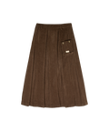 Sofi Pleated Maxi Skirt - Brown