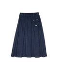 Sofi Pleated Maxi Skirt - Denim