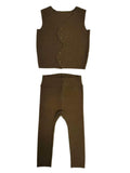 Nola Knit Vest Set - Mustard