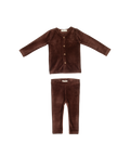 Gia Velour Rib Set - Chocolate