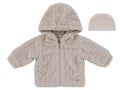 Atelier Cable Fur Jacket & Hat - Stone