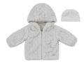 Atelier Cable Fur Jacket & Hat - White