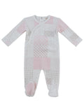 Patchwork Footie - Pink
