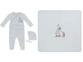 Meadow Friends Footie, Hat & Blanket Set - Blue
