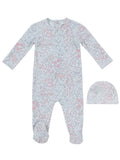 Soft Wool Footie + Hat - Multi
