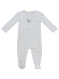 Whinny Plaid Footie - Pink