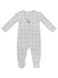 Whinny Plaid Footie - Stone
