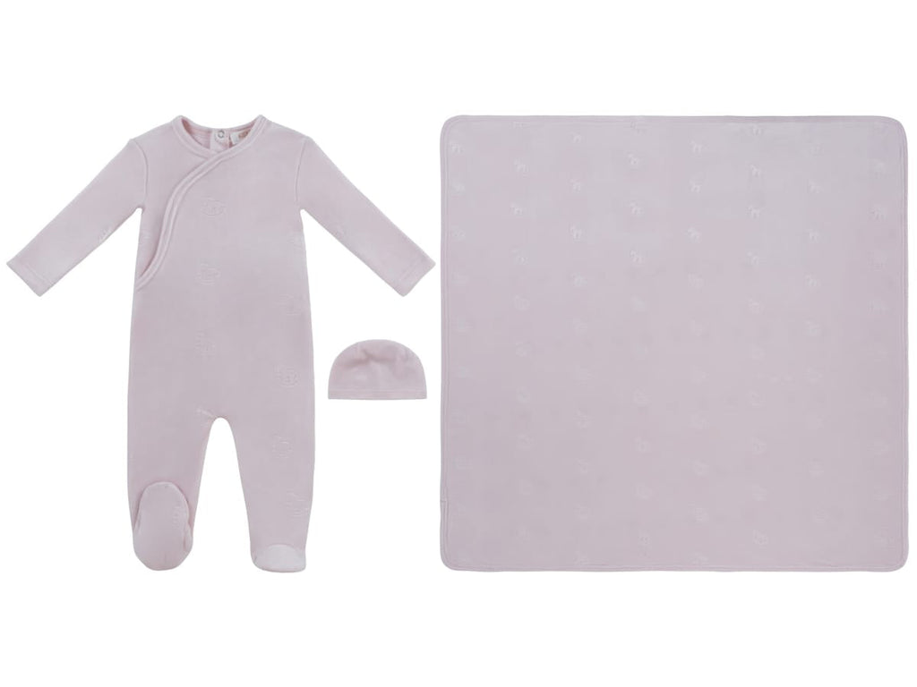 Whinny Wrap Footie, Hat & Blanket Set - Pink