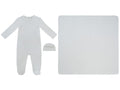 Whinny Wrap Footie, Hat & Blanket Set - White