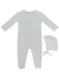 Bebe Pointelle Footie & Hat Set - White