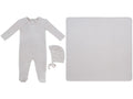 Bebe Pointelle Footie, Hat & Blanket Set - Natural