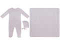 Bebe Pointelle Footie, Hat & Blanket Set - Pink